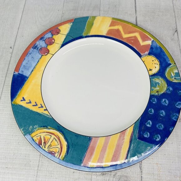 Mikasa HK 246 FORECAST Citrus Strong Chip Resistance China Dinner Plates Set 4 - Picture 6 of 16